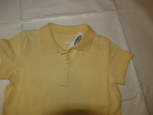 Old Navy girls youth short sleeve polo shirt S 6-7 Yellow School Uniform 301098 - Picture 2 of 3