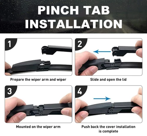 Pair 22''+22'' Windshield Wiper Blade Fit Audi A4 S4 RS4 A6 S6 Pinch Tab Allroad - Picture 6 of 15