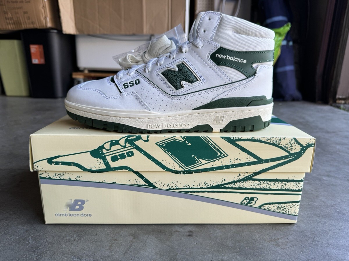 NIB Aime Leon Dore x New Balance 650 Sneaker 10.5 White Green