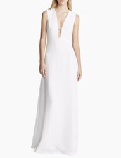 HALSTON Rene V-Neck Crepe Gown Size 4US MSRP $545
