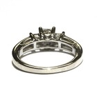 14k white gold .83ct 3-stone princess diamond engagement ring 4.1g ladies 6.5 — photo 5