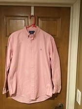 VNTG Ralph Lauren YARMOUTH Pink Oxford Button Down Shirt Men's 16-34 Read