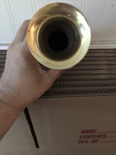 Vintage Solid Brass Decorative Vase Made in India. - Picture 5 of 5