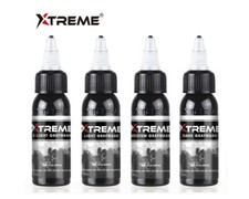 Xtreme Ink GRAYWASH 4-Pack Set Tattoo Shading Ink Light Dark Pigment Made in USA