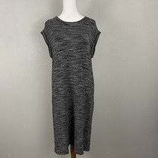 Anthropologie Cloth & Stone Melange Dress Size M Stretchy Knit Comfort Gray