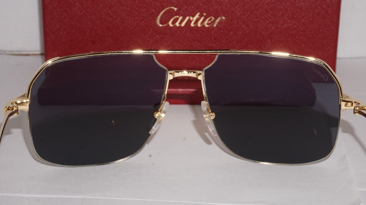 CARTIER Sunglasses Aviator Gold Bronze CT0230S 003 59 15 140  display picture 3
