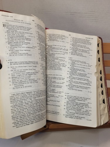 Nelson Open Bible 1985 KJV Expanded Edition Genuine Leather 456bg - Picture 18 of 21