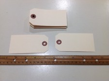 25 Pack of 4 1/4" x 2 1/8" Size 4 Blank Manila Shipping Tags No Wire or String