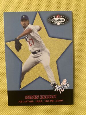 2002 Fleer Box Score Kevin Brown All Star First Edition Serial #24/100