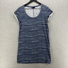 Gap Dress Womens Size Small Blue Striped Short Sleeve Scoop Neck Shift T Shirt