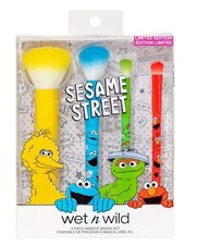 Juego de 4 brochas de maquillaje Sesame Street Wet N Wild edición limitada - NUEVO