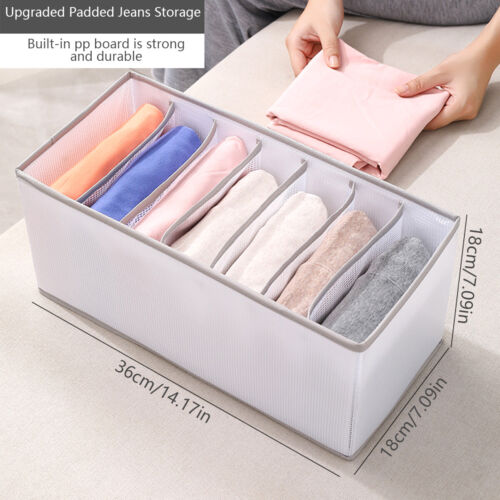 6/7/9/11 Clothes Organiser Wardrobe Storage Box Clothing Drawer Divider Mesh - Picture 38 of 40