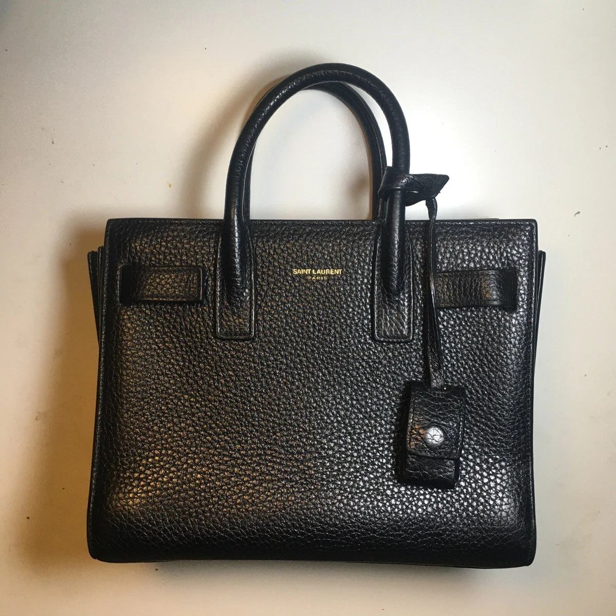 YSL Saint Laurent Sac De Jour Baby Leather Tote Women's Black