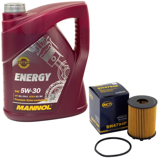 MotoröL Set 5W-30 5 Liter + ÖLfilter SH 4794 P FüR Opel Corsa Suzuki Swift III-image