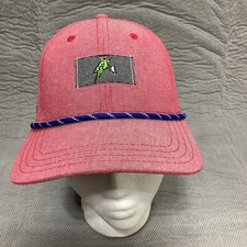 Pukka Parrot Golf Red Hat Blue Rope Hat Cap Snapback Men's Adjustable OSFA