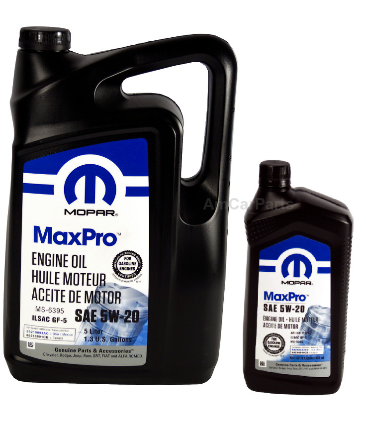 Mopar MaxPro 5W-20 Motoröl 5,95 L Chrysler, Dodge, Jeep, Ram 68218891AA