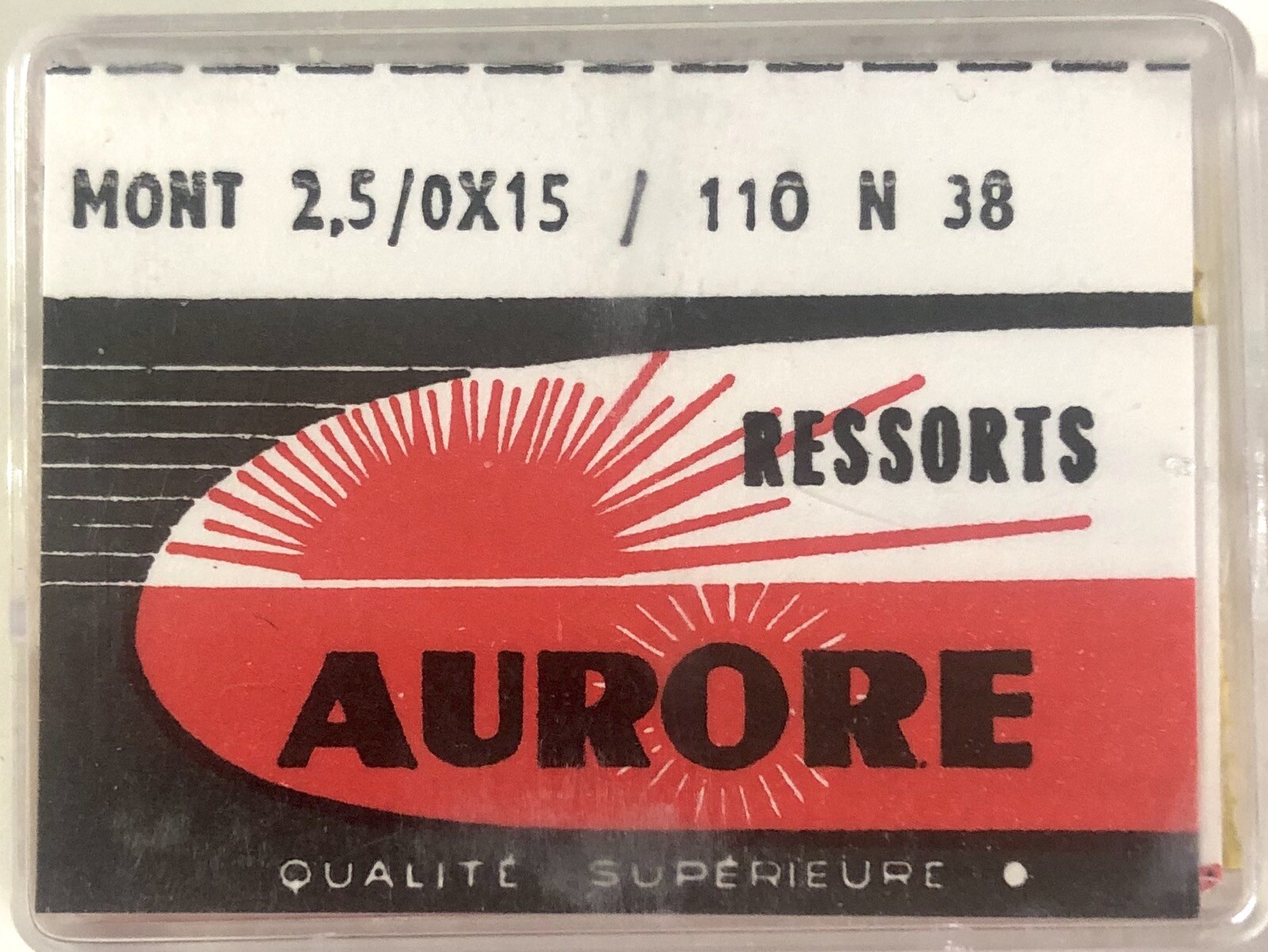 1X=1 Mainspring 1.10 X 0.11 Ø 10.5 Spring Watch 110 N 38 2.5 / 0 X 15