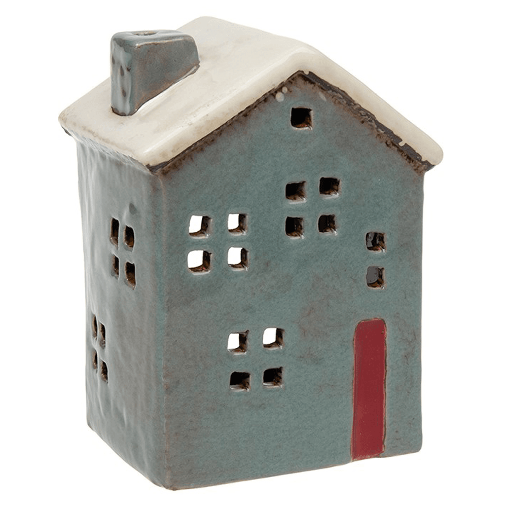 Joe Davies Village Pottery Town House Tealight Holder -  Grey 310775