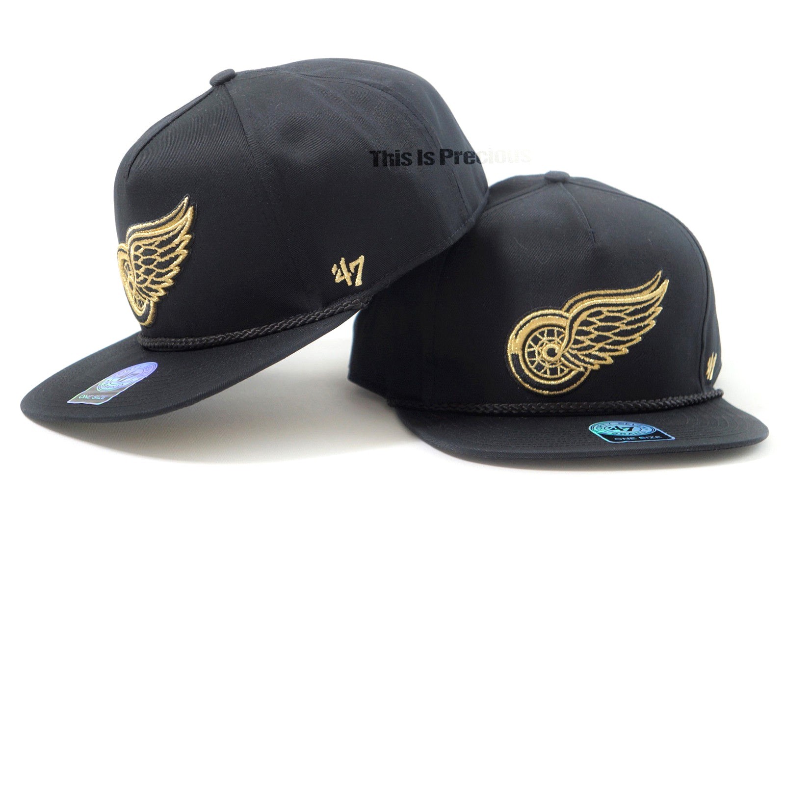 47 Brand Gold NHL Rope Cap Adjustable Detroit Wings Strapback New