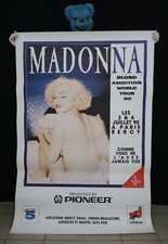 MADONNA BLOND AMBITION WORLD TOUR - Affiche Concert Paris 1990 - Poster 176x120