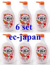 KAO Biore U Body Wash Bath Liquid Soap Sweet Peach Aroma Pump 480ml set of 6