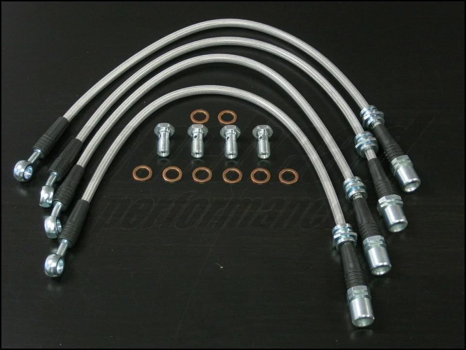 Techna-Fit Stainless Steel Braided Brake Lines 1989-1993 Toyota Celica All-Trac - Image 2 of 4
