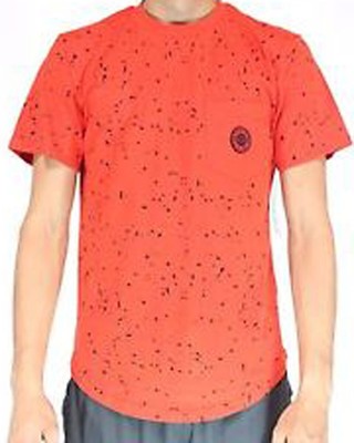Neff Men's Splat Scallop Pocket Tee T-Shirt Medium Orange New