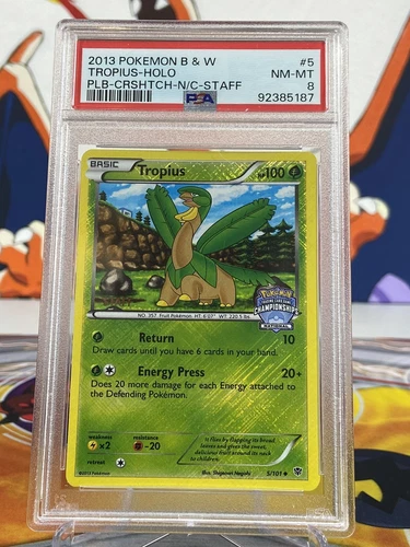 Pokemon Tropius 5/101 2013 National Championships STAFF Promo Holofoil PSA 8