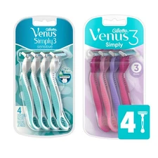 Gillette Venus Simply 3 Disposable Razor 4ct (2 Pack)