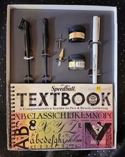 Speedball Complete Calligraphy Kit 9 pc. Nibs Textbook Marker Ink Cleaner Paper