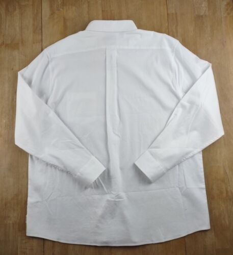 R O W M Men's White Button Down Casual Long Sleeve Shirt Size XL - Picture 3 of 5