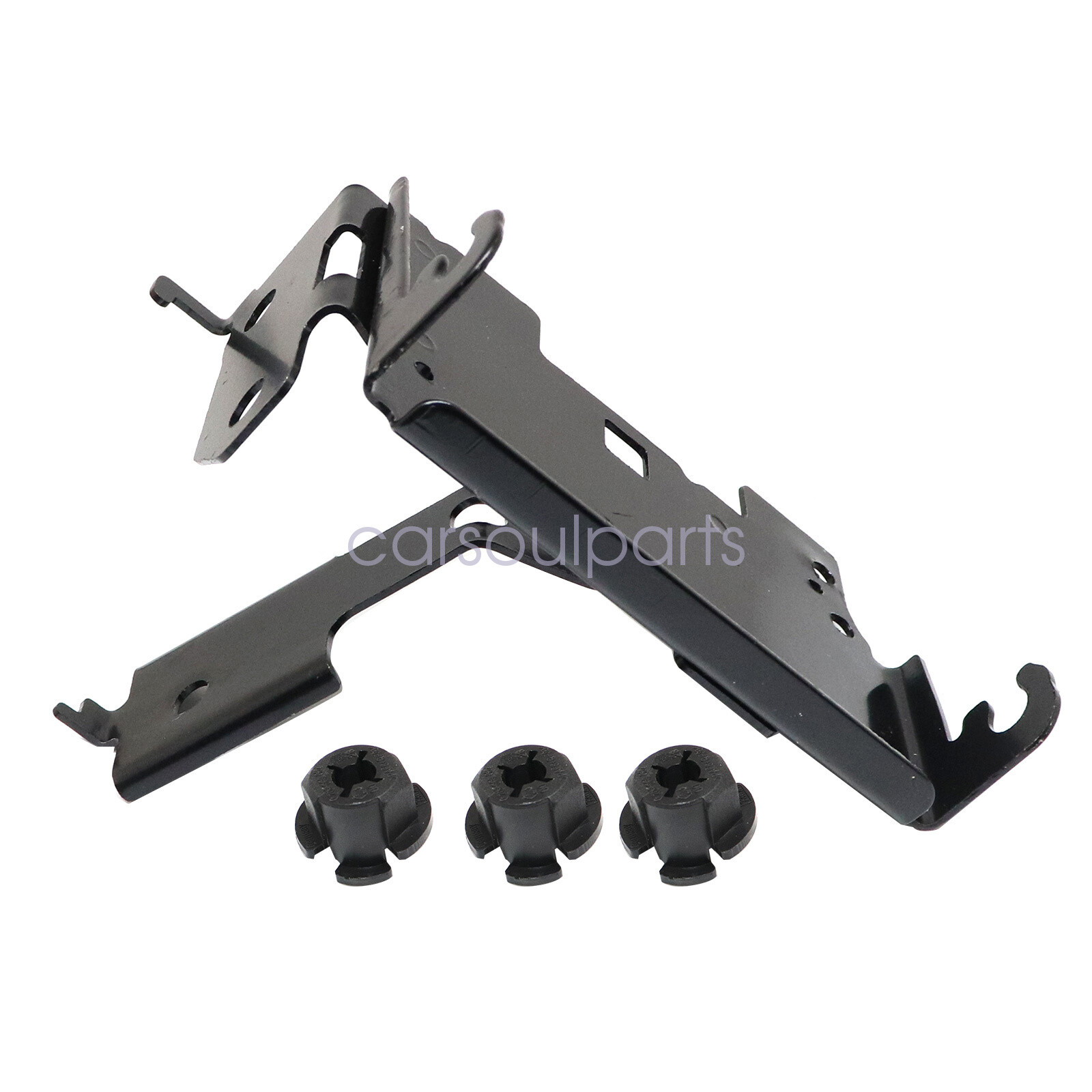 Radar Bracket + 3x Mounting Clip Fit For 2016-2018 Honda Civic 1.5L 2.0L Black
