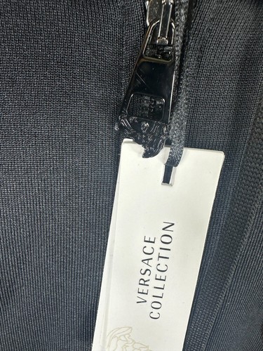 Nuevo con CLG Auténtico Versace Col V800740 Negro Cremallera Completa Sudadera con Capucha Talla M - Imagen 3 de 7
