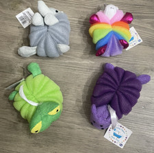 4Pcs Kids Animal Bath Loofah Soft Body Sponge Gentle Shower Scrubber for Child
