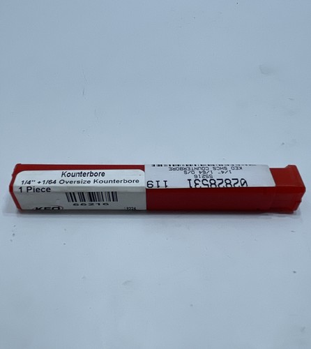 KEO Kounterbore 1/4” 1/64” Oversize HSS Counterbore 55216 Head .398 Pilot .265 - Picture 8 of 8