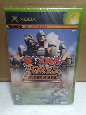 Worms Forts Under Siege XBOX, Factory Sealed, NEW, VGA Ready! RARE