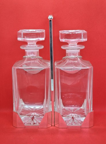 Tantalo porta Bottiglie di Liquore in Silver Plated - Bottiglie in Cristallo - Foto 3 di 24