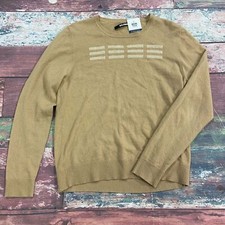 Baldwin Kansas City Tan Cashmere Pullover Sweater Women Size L Made In USA *