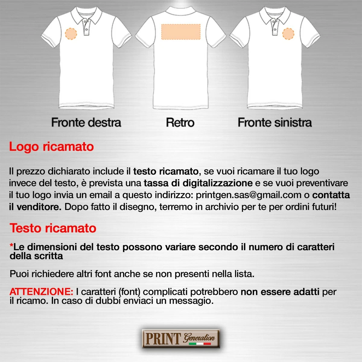 Polo personalizzate con shop logo ricamato