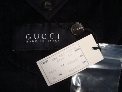 NWT GUCCI Soft Corduroy Men's Blazer Suit Jacket Made in ITALY Tag Size 48  