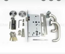 Euro Complete Stainless Steel Mortise Door lock Set with Handle and Cylinder kit