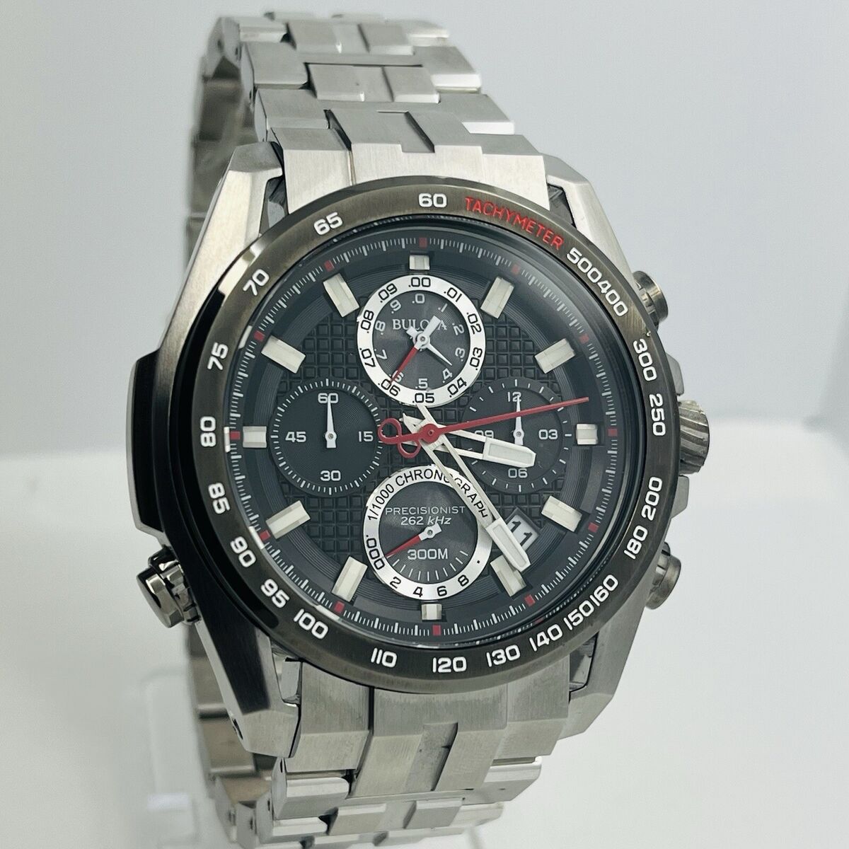 Bulova Men's Precisionist Chronograph Silver 48mm 30ATM Bulova Men's Precisionist Chronograph Silver 48mm 30ATM