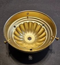 4" FITTER STEEL BRASS PLATED FIXTURE SHADE HOLDER WITH 3 SET SCREWS NEW 919JB