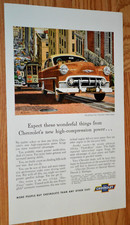 1953 Chevy Two Ten Original Vintage Advertisement Print Ad 53 Brown 210