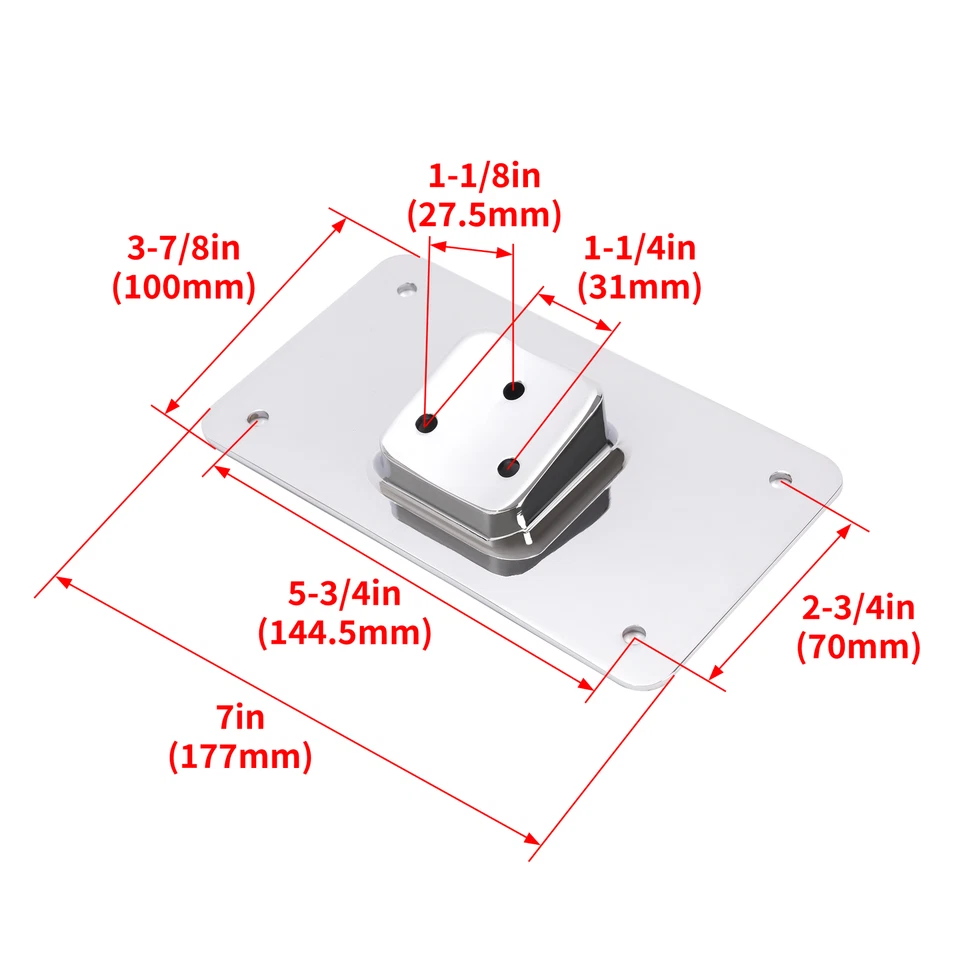 Laydown Steel License Plate Mounting Bracket For Harley Sportster Dyna Softail Foto 2 de 4