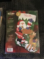 Bucilla "North Pole" 18" Felt Christmas Stocking Kit 85177 2004 New Sealed