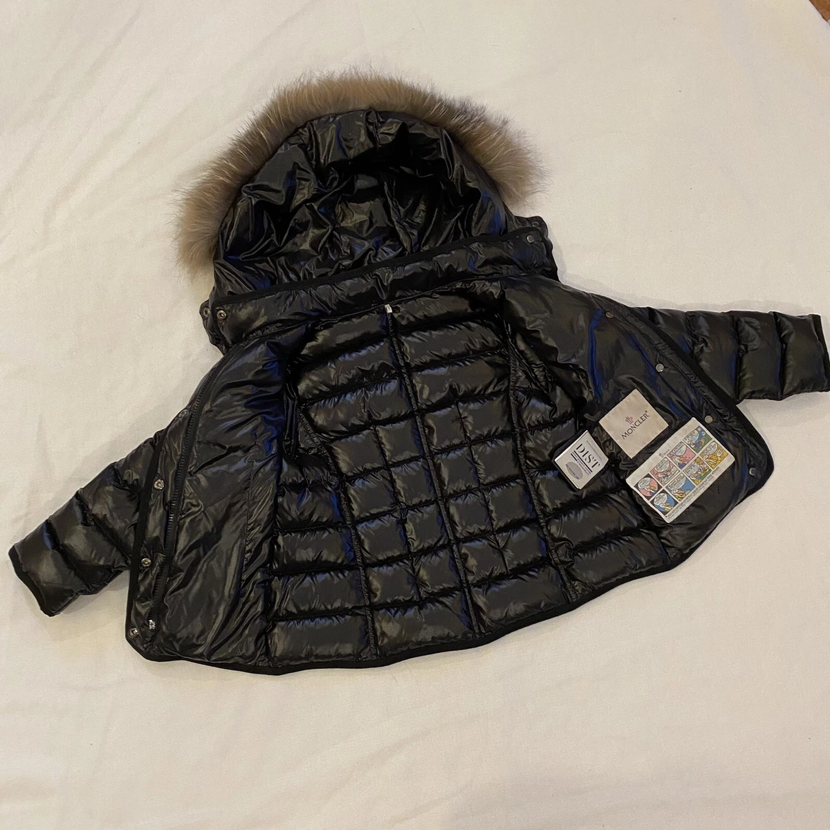 Auth MONCLER Girls Armoise Giubbotto Fur Hoodie Jacket Size 8 Yrs