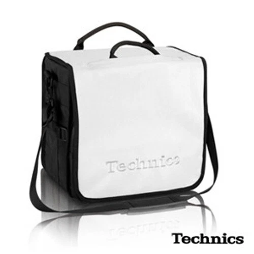 Technics DJ BackBag weiß Eingesticktes Logo silber für 45 LPs - Bild 1 von 1