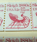 Lot of 2 - US Scott #1900 Pl. #3 AND Pl. #5  5.2¢ Sleigh PS3 PNC3 - MNH — photo 2