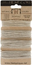 Hemptique Hemp Cord Mixed Sizes 104'-Natural